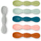 Simka Rose Silicone Baby Spoons Self Feeding (6 Pack)- First Stage Infant