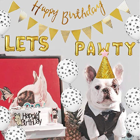 Cat & Dog Birthday Party Supplies - Pawty Balloons, Hats, Decorations & Banners