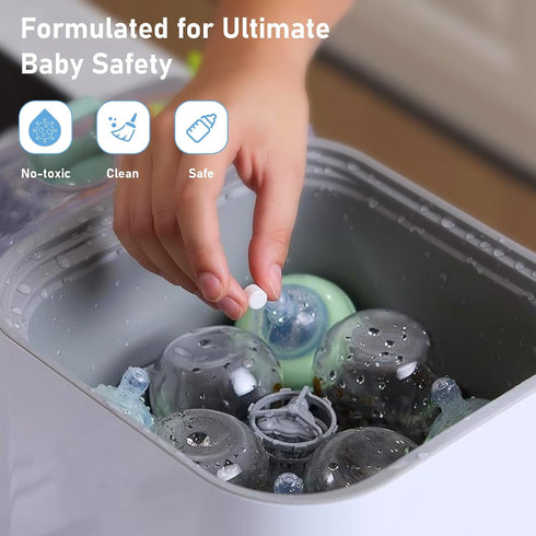 120 Momcozy Pcs Detergent Tablets Compatible with Baby Brezza, Bottle Washer, Washing Block for All Brands Baby Bottle