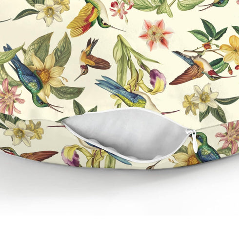 Hummingbirds Vintage Tropical Floral Baby Nursing Pillow Covers for Boy Girl Spring Birds Nursing Slipcovers
