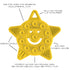 POPPIES Smiley The Star BPA-FREE Silicone Suction Cup Teether, Sensory, Bath Toy (Yellow)