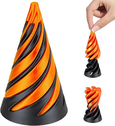 Impossible Cone Spiral Fidget Toy, 3D Printed Mini Cones Pass Through Pyramid Fidget Toy for Stress Relief