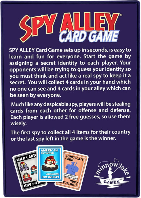 SPY ALLEY CARD GAME: SECRET INTRIGUE for Kids and Adults Ages 8+, Reimagined Spy Game for 2-6 Players