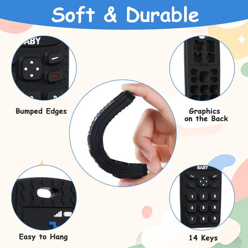 Aolso 2PCS 2PCS 3+ Months,Frozen Silicone Baby Teething Toys, Game Controller Teething Toys and Phone Teething Toys