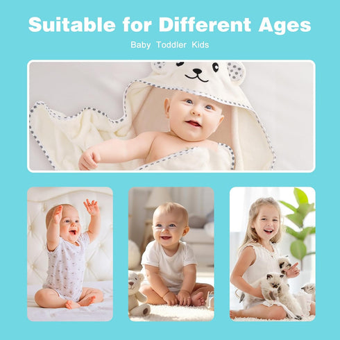 URSEORY 2 Pack 31 31 inch Hooded Baby Towels, Ultra Soft Bath Towels with Hood for Boys, Girls, Toddler, Infant, Kids