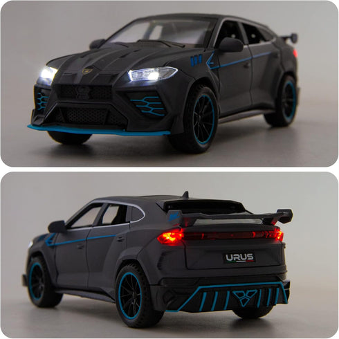 Compatible 1/32 Lambo Urus Model Car - Diecast Collectible Pull Back Toy with Light and Sound for Kids