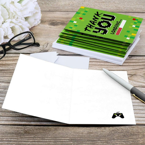 Big Dot of Happiness Game Zone - Pixel Video Game Party Thank You Cards (8 count)