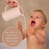 Baby Bath Rinse Cup, Food Grade Silicone Body Washing Rinser Cup, Pink