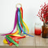 WILLBOND 3 Pieces Rainbow Hand Kite Ribbon, Dancing Ribbon Streamer with Wood Ring Educational Toys