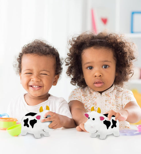 Dollibu Cow Bath Water Squirter Toy - Floating White Rubber Bath Toy, Cool Animal Squirting Bathtime Play Water Toy