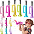 Poen 12 Pcs Mini Metallic Trumpet Musical Instruments, Plastic Noise Makers for Kids Events, Party Favors 7 Inch