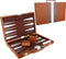 Backgammon Set, Classic Board Game with Premium Leather Case, Portable Travel Strategy Game Set for Adults, Kids (15