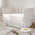 52" 28" 14" White Satin Crib Bed Skirt, x with Drop Silky Soft Baby Crib Skirt for Baby Girls or Boys, Fit for Standard