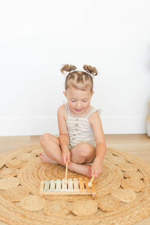 Brooklyn Neutral Xylophone, Montessori Musical Toy for Toddlers and Young Kids with a Modern Boho Aesthetic, Perfect