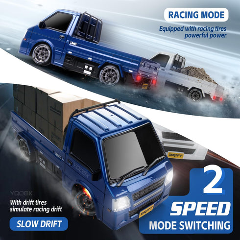 Cayrzeth 1/24 2.4GHz 20KM/H 4WD RC Drift Car, Remote Control Car, High Speed RC Truck,Drifting TiresTwo Batteries