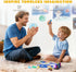12 JUPITEARTH Colors Crayons for Toddlers, Non-Toxic Washable Rocket Crayons, Easy-to-Hold Coloring Gifts & Mess-Free