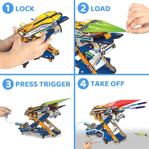 2in1 6-14 6, 8,10,12,14 Smartivity DIY Hydraulic Paper Airplanes & Darts Launcher STEM Toy for Kids Ages Years I
