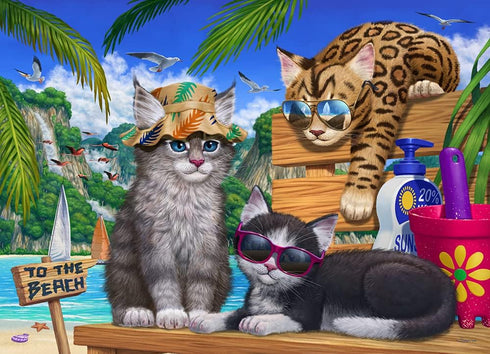 Vermont Christmas Company 1000 Piece Jigsaw Puzzle - Beach Cats
