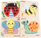Wooden Toddlers Puzzles - Animal Shape Puzzle Educational Toys Gift for Boys Girls, Pack of 4 with Bag