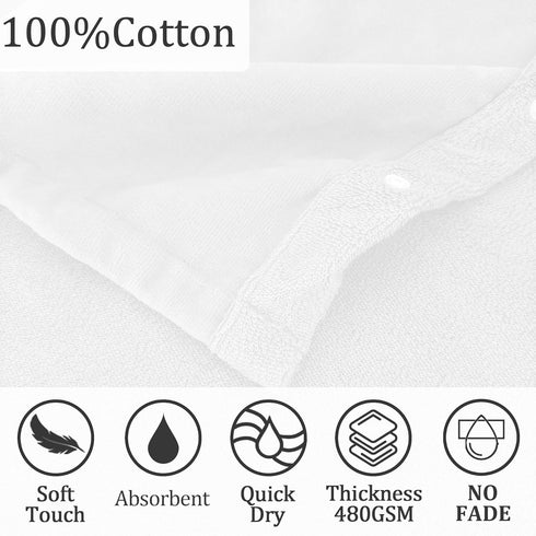 0-24Months 100% VOOVA & MOVAS Baby Hooded Towel with Bear Ear, | Cotton, Ultra-Soft & Absorbent | Gentle for Sensitive