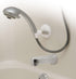 Safe-er-Grip Portable Shower Arm for Secure Bathing White with Gray Accents