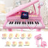 31 Honey Joy Classical Kids Mini Grand Piano w/ Music Stand & Stool, Portable Electronic Piano Educational Musical