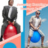 Lewtemi 3 Pcs 31 Inch Bouncing Balls with Handle - Outdoor Hopper Balls, Exercise Balls & Air Pump (Red, Blue, Green)