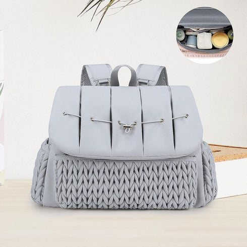 Guohetuk Backpack Diaper Bag Nappy Tote Bag, Changing Bag, for Phone,Toys Keys, Gray
