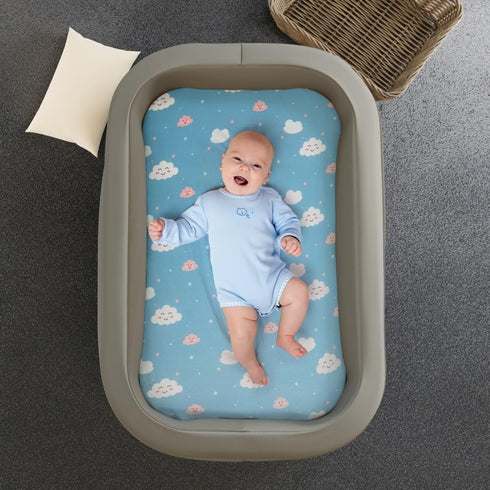 Jola's House 4 Pack Set Soft Baby Boy Sheets Dinosaur Star Cloud Soft Polyester Neutral Unisex Fitted Sheets for Baby
