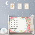 Baby Milestone Blanket, Floral Print Large Blanket for Girls and Boys, Newborn Photography, 48x40inch BTZZME178