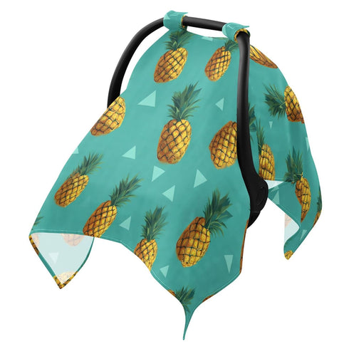 Mazeann Pineapple Summer Pattern Car Seat Cover Baby Breathable Soft Infant Carseat Covers