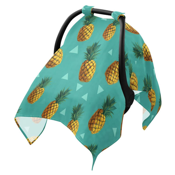 Mazeann Pineapple Summer Pattern Car Seat Cover Baby Breathable Soft Infant Carseat Covers