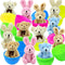 Giaueoa 12 Pack Prefilled Easter Eggs Filled with Plush Bunnies and Bears Perfect