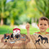 Gemini&Genius Horses Toy for Kids, Farm Horse Animal Playset with Stallion and Horse Cub Family Action Figures