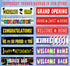 Large Happy 10th Birthday Banner, 10th Birthday Party Sign Blue, Decorations (9.8 x 1.6 ft)