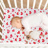 Sinestour Red Heart Love Baby Crib Sheet Soft and Breathable Crib Mattress Protector for Standard Crib Mattress Topper