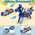 2 Intoypad Collision Transforming Dinosaur Car Toy, Magnetic Cars Transform into Dinosaur Toys for Kids Toddler Fun