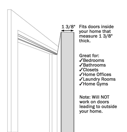Safety Innovations Child Proof Deluxe Door Top Lock for 1 3/8 inch Thick Interior Doors (2-Pack)