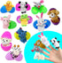 BAINFE 2.76'' 10 Pack Easter Eggs Basket Stuffers Finger Puppet for Theme Party Favor, Egg Hunt Filler, Goodie Bag