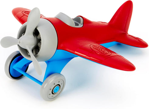 Green Toys Airplane, Red/Blue - Pretend Play, Motor Skills, Kids Flying Toy