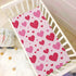 Caikeny 27 39 Fitted Crib Sheet for Boys Girls Hearts Pattern Love Baby Crib Sheets Bassinet Sheets Crib Mattress Bed