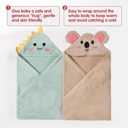 4 Packs (4Pack) Hooded Baby Towels, Premium Soft Baby Bath Towels with Hood for Babies, Toddler, Infant - Ultra