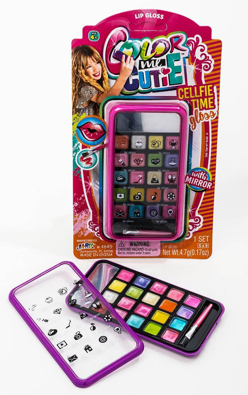 JA-RU Kids Makeup Beauty Toy Kit for Girls (1 Makeup Set) with Mirror, Brush, Eyeshadow Palette, Non-Toxic Cosmetic