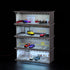 Hot Diecast Wheels Display Case - 1/64 Scale Model Car Display with LED Light and Acrylic Cover, 6 Parking Spaces