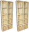 Eledoll Dollhouse Furniture Wood 2x5 Grid Shelf for Collectible Miniatures 1:6 Scale, 11.5 inch Fashion Doll Wardrobe,