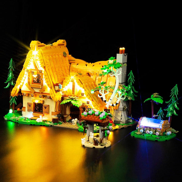 Upgraded LED Light Kit for Lego Snow White and The Seven Dwarfs' Cottage Building Set, Compatible with 43242