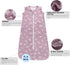 Owlivia Organic Cotton Baby Sleep Sack, 2-Way Zipper Wearable Blanket, Unisex (Feather Mauve, 3-12 Months)