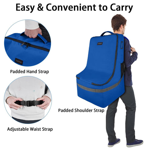 Backpack YOREPEK Car Seat Travel Bag, Padded Car Seats for Air Travel, Heavy Duty Carseat Travel Bag for Airplane