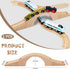 1 Pack Wood Train Track Expansion Wooden Train Track Accessories Bridge Connectors Compatible with Most Major Toy