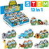 Wild Safari Toys - 12 Surprise Animal Eggs Standard Size Building Blocks STEM Toys - Educational Kids 3D Puzzle Party